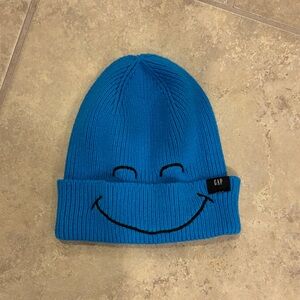 GAP Kids Bright Blue Smiley Beanie